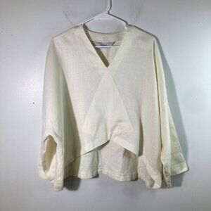 Womens ItemZ Chris Baumgartner Lagenlook Linen Tunic Heavier Weight Cream OSFM 3